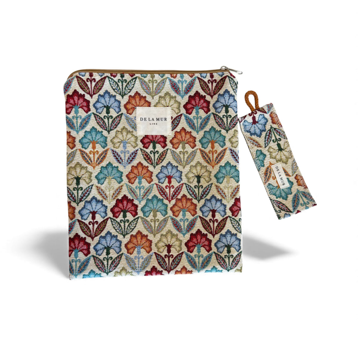 Floral Jacquard Book Cover With Matching Bookmark – Multicolor (Flora)