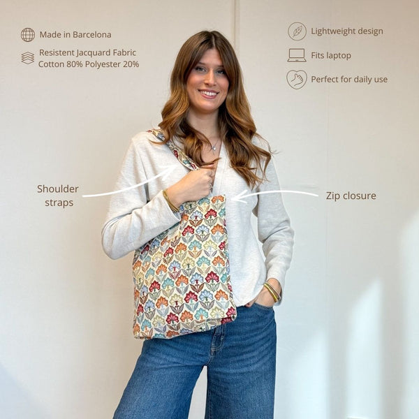Medium Zippered Bag Flora