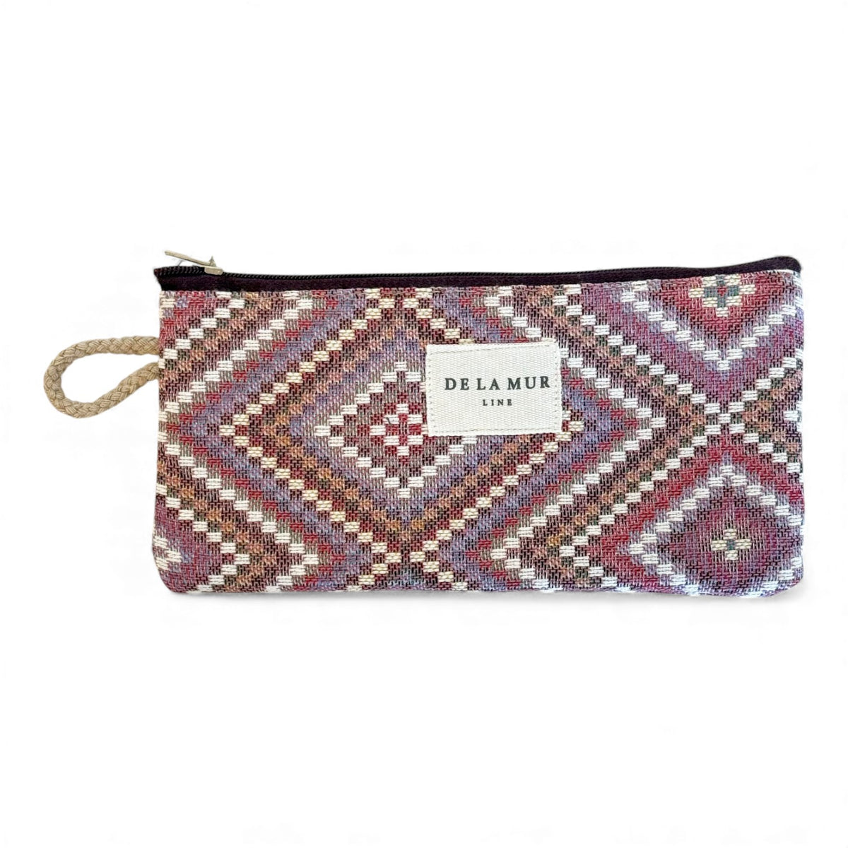 Geometric Jacquard Eyewear Case – Pink & Lilac (Nana)