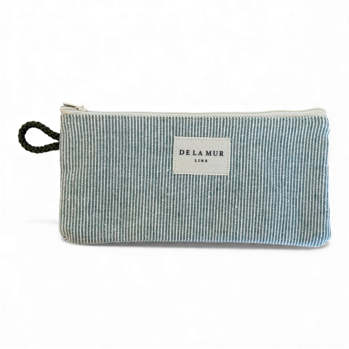 Striped Eyewear Case – Light Green & Green (Teo)