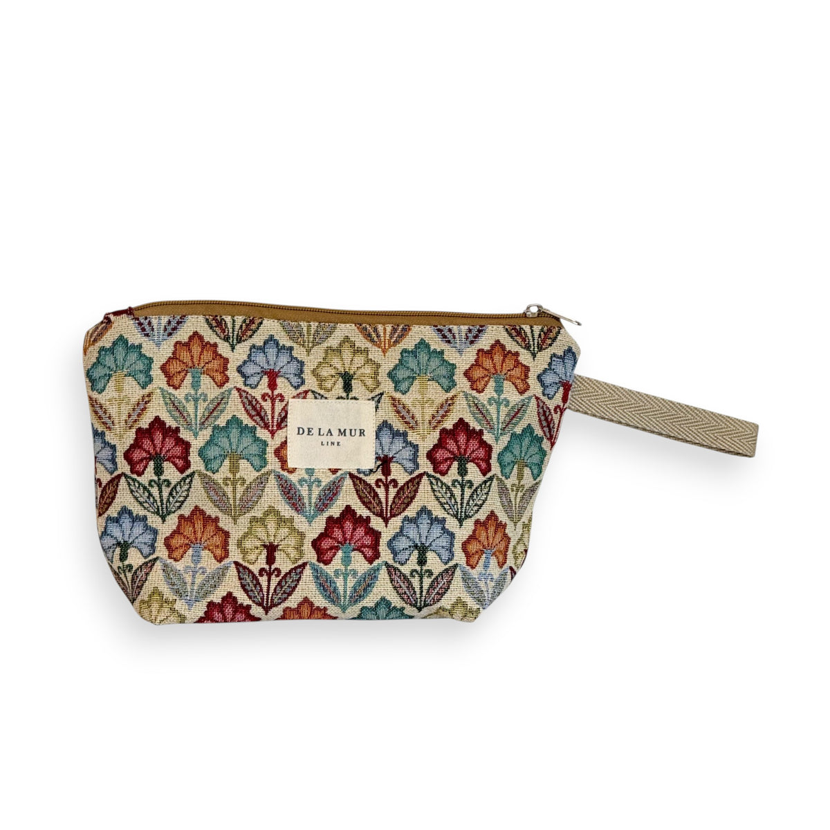 Floral Jacquard Large Makeup Bag – Multicolor (Flora)