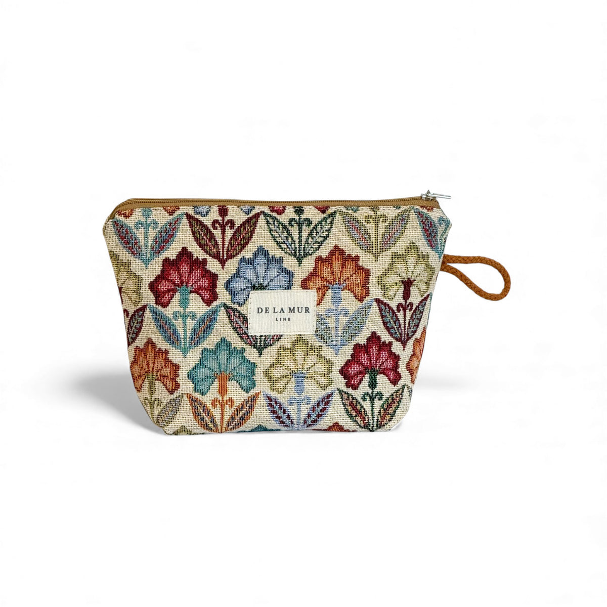 Floral Jacquard Small Makeup Bag – Multicolor (Flora)