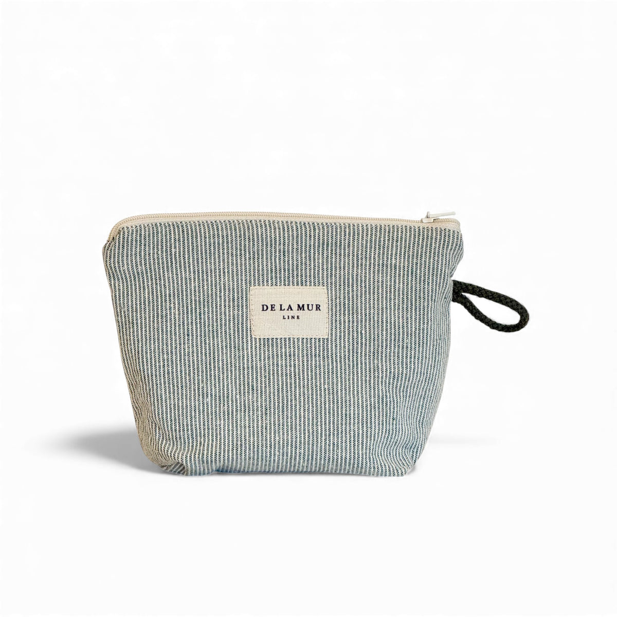 Striped Small Makeup Bag – Light Green & Green (Teo)