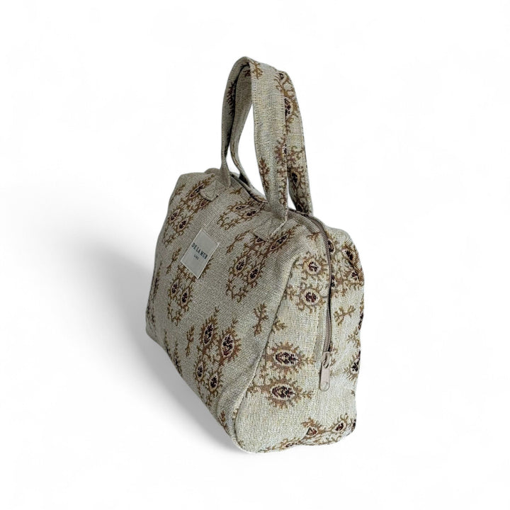 Trousse de toilette extra large avec poignées en plumes