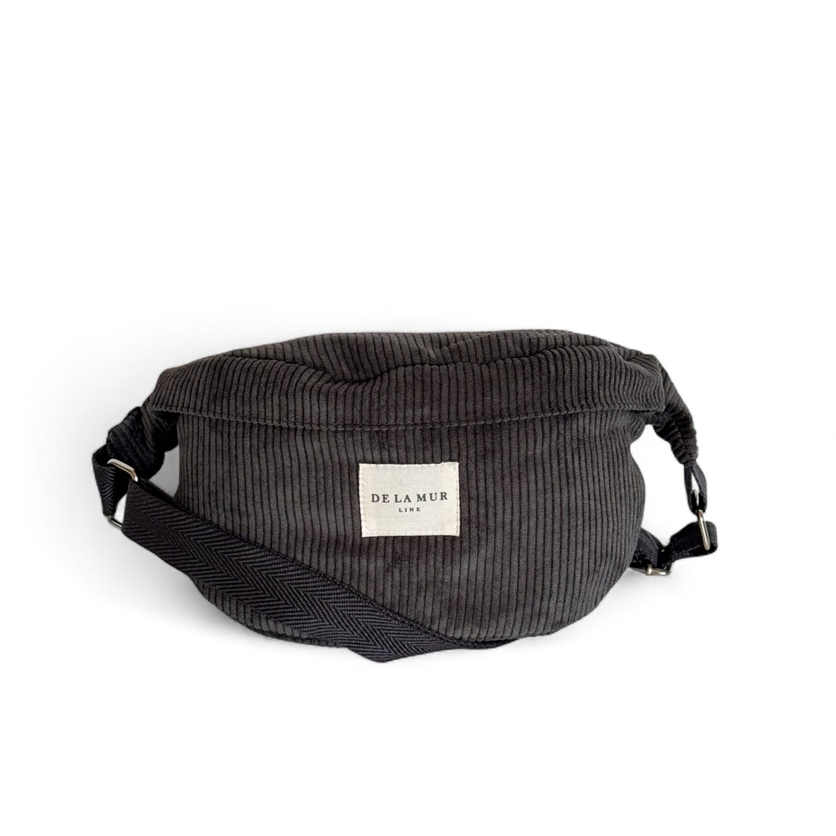 Corduroy Fanny Pack – Charcoal Gray (Boni)