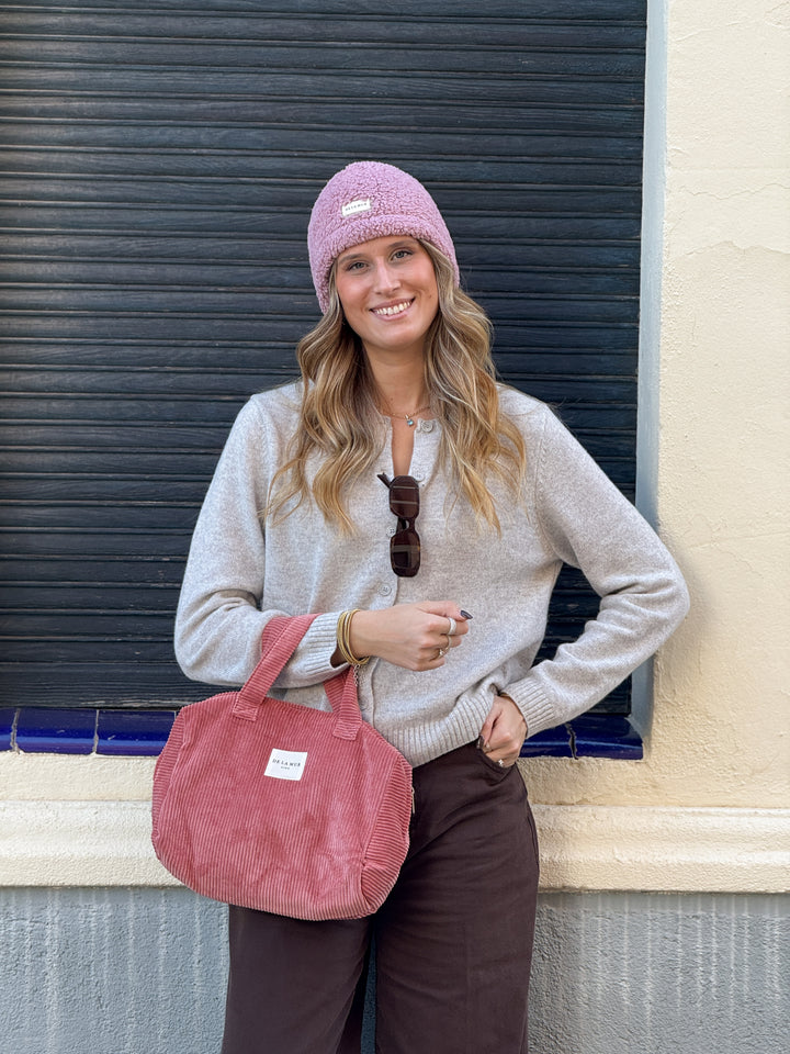 Trousse de toilette extra large avec poignées corail